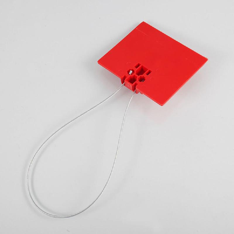 Porte étiquette Câble - L 250 mm - Tige Ø1.24 mm - Platine 30x50 mm - Rouge_1