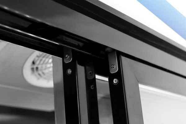 Armoire réfrigérée vitrée positive Portes coulissantes Noir 1270L Atosa_1