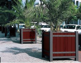 Bac à palmier - SARLAT - Châssis en acier peint - Habillage en chêne certifié PEFC - Finition lasurée_1