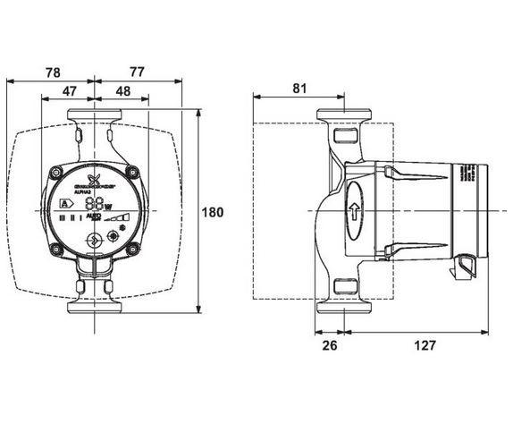 Circulateur a vitesse variable alpha2 l 25-60 180_1
