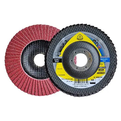 Disque à lamelles céramique rouge acier/inox Ø125 - grain 60_1