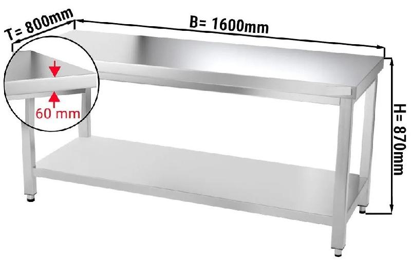 Table inox 160cm profondeur 80cm_1