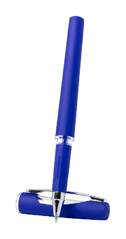 Stylo roller en plastique - encre bleue - couleur bleu - poids 12g_1