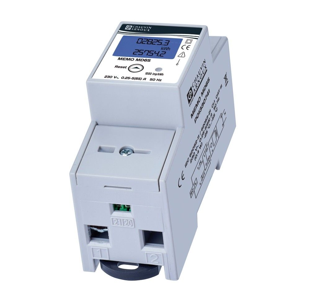 Compteurs d'énergie Indatech - MEMO MD65 - compact 2 modules DIN - 230 Vac - 5(65) A_1