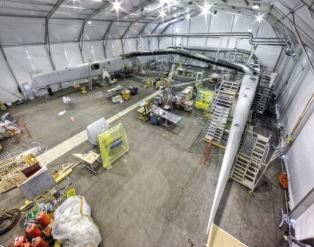 Tente de stockage fermée polygonal / structure fixe en aluminium / couverture unie en pvc_1