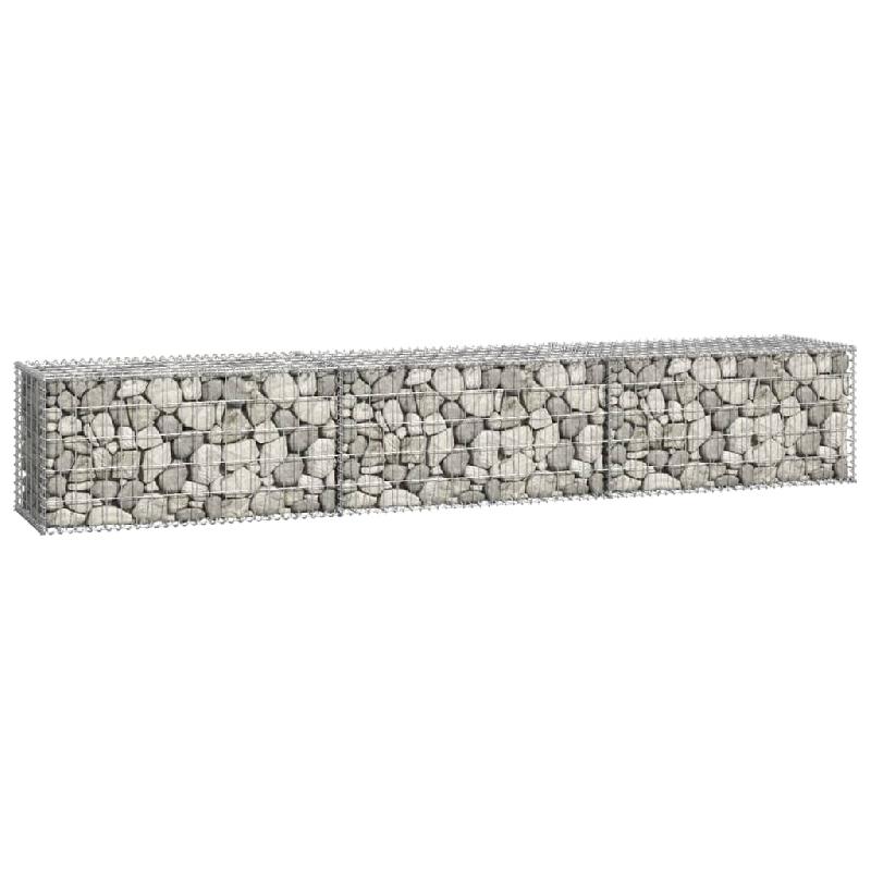Vidaxl mur en gabion avec couvercles acier galvanisé 300 x 50 x 50 cm 143591_1