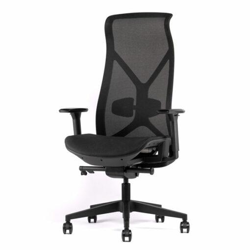 Fauteuil haut dossier AIR neuf - tout résille - ergonomique avec têtière intégrée et accoudoirs 3D - confort optimal_1