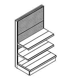 Gondole simple face élégante - personnalisable avec nombreux accessoires et finitions_1