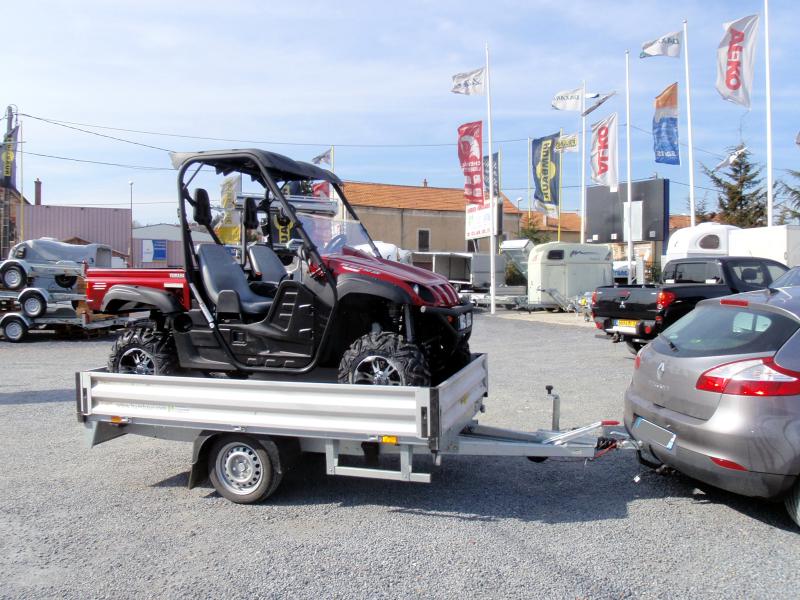 Remorque à plateau modulaire - 1 essieu ALKO 1350 kg freiné - Humbaur 1420 - 2650x1650x300 mm_1