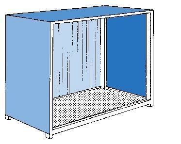 Construction robuste en profilés d’acier soudé, capacité de 1360 L