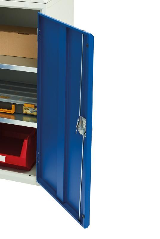 Armoire Mini Atelier Verso - 2 tablettes réglables, 1 tiroir 175 mm, habillage complet, plateau multiplis - LxPxH : 1050x550x2000 mm_1