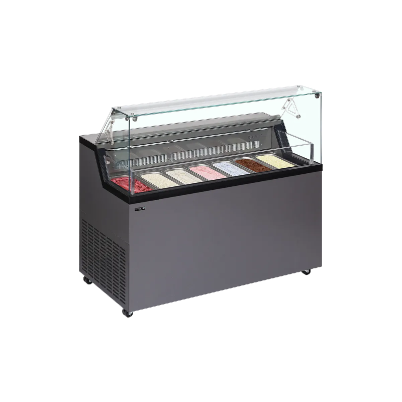 Congélateur vitré de glace MIRABELLA 7 (329 / 223 L) Gris TEFCOLD_1