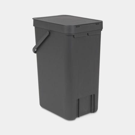 Poubelle Brabantia Sort & Go -16 litres - Grey avec support mural inclus_1