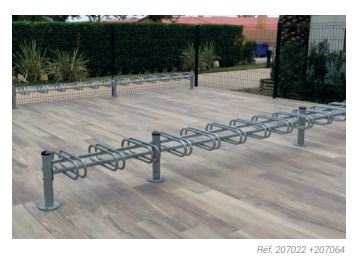 Support cycles Mercure - Jesignale - 3 à 6 places, simple ou double face, structure en acier_1