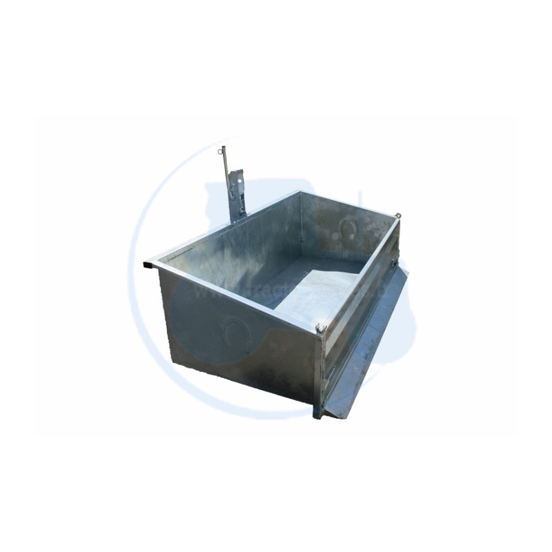 Benne agricole galvanisée 3 points basculante 1m60 - 1.60x0.85x0.58 m - Référence PPBB3PG1600_1