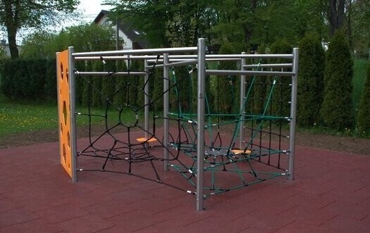 Jeu à cordes agilité en acier inoxydable pour aire de jeux - Conforme EN1176 - Référence BT16110_1