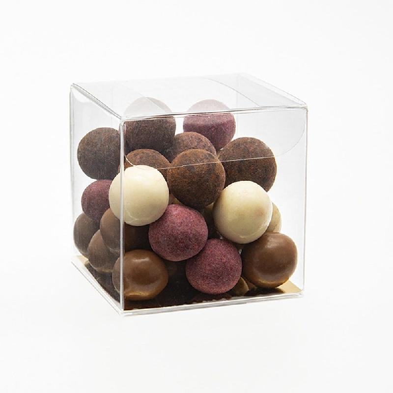 Boite fond automatique PET 6x6x6 cm transparente - par 10_1