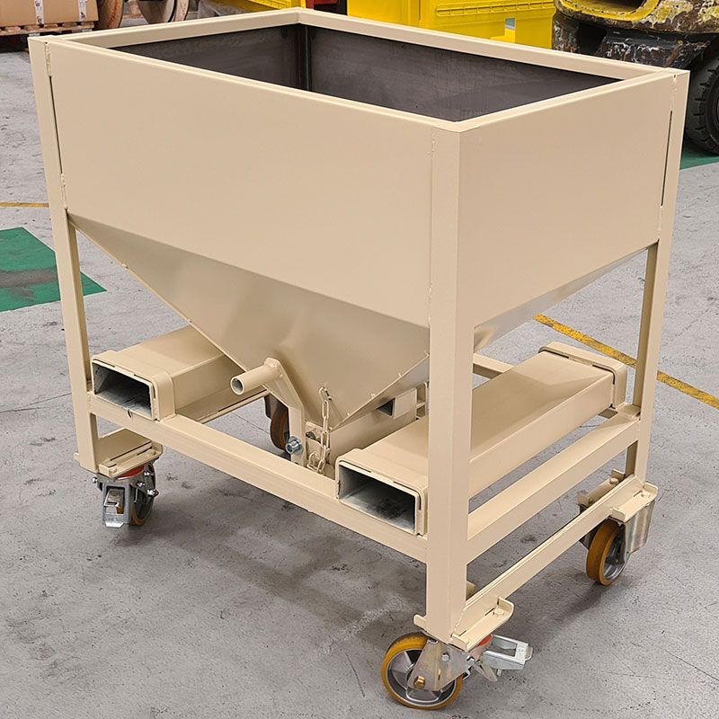 Conteneur auto videur avec roues - Volume 350 L - Charge max 800 kg - Référence CAV350R-4248 - Intérieur lisse et gerbable_1