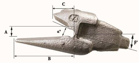 Dents de godet Fastkey FKM 1220 - Référence FKM 1220 - Dimensions et poids spécifiques_1