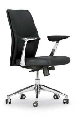 Fauteuil Manager cuir VIC - Mobel Linea - cuir noir_1