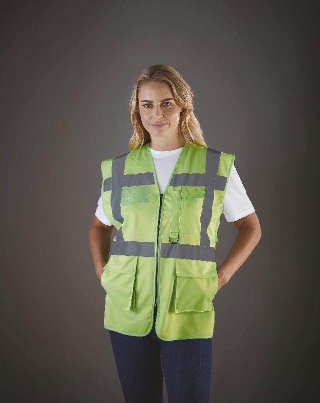 Gilet multifonction haute visibilité - Réf: YHVW801 - Polyester, Bandes Réfléchissantes, Poches Multiples_1