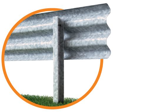 H2-W8 3 ondes - Glissière de sécurité Marcegaglia Buildtech - Hauteur hors sol 940 mm_1