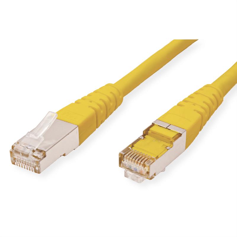 Cordon ROLINE Cat.5e (Classe D) FTP, jaune, 0,5 m_1