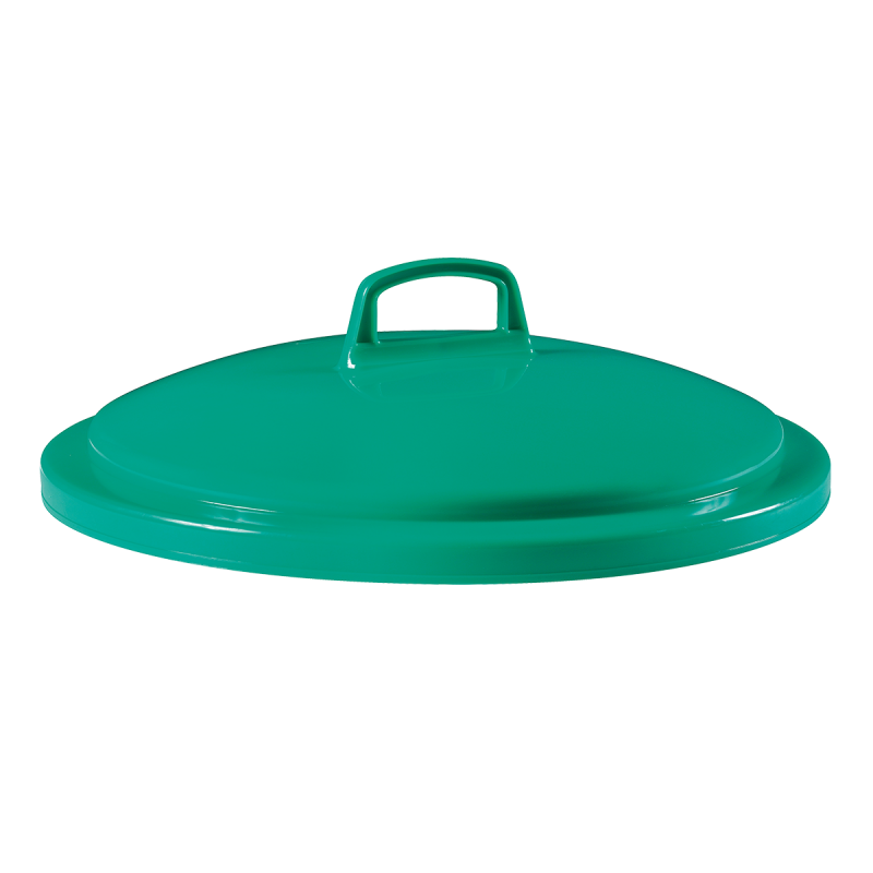 Couvercle avec poignée pour conteneur alimentaire rond HACCP 75L Gilac - Vert_1