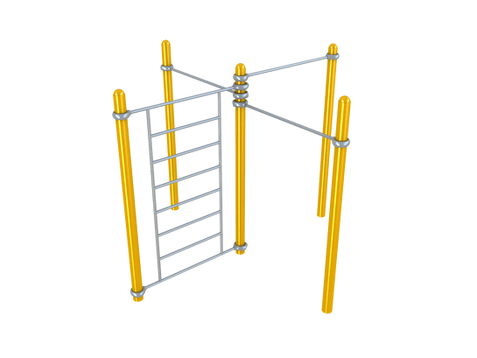 Her-07 - équipements de street workout - Herkules - station Étoile en forme unique - taille minimum : 140 cm_1