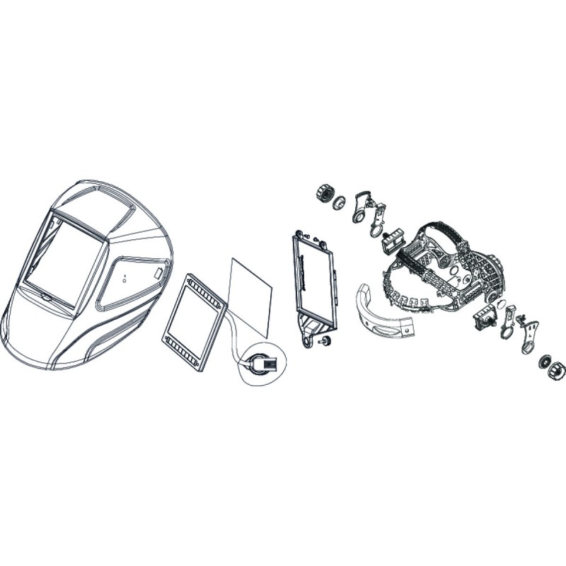 Masque de soudage automatique Schweißkraft XXL W - grand champ de vision 100x65 mm - pour MIG-MAG, TIG et meulage_1