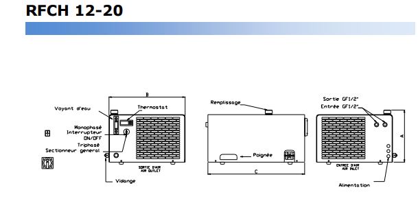 Refroidisseur d'huile spéciale 'MODULE FROID' - RFCH pour machines à électro-érosion, normes CE, compact et modulaire_1