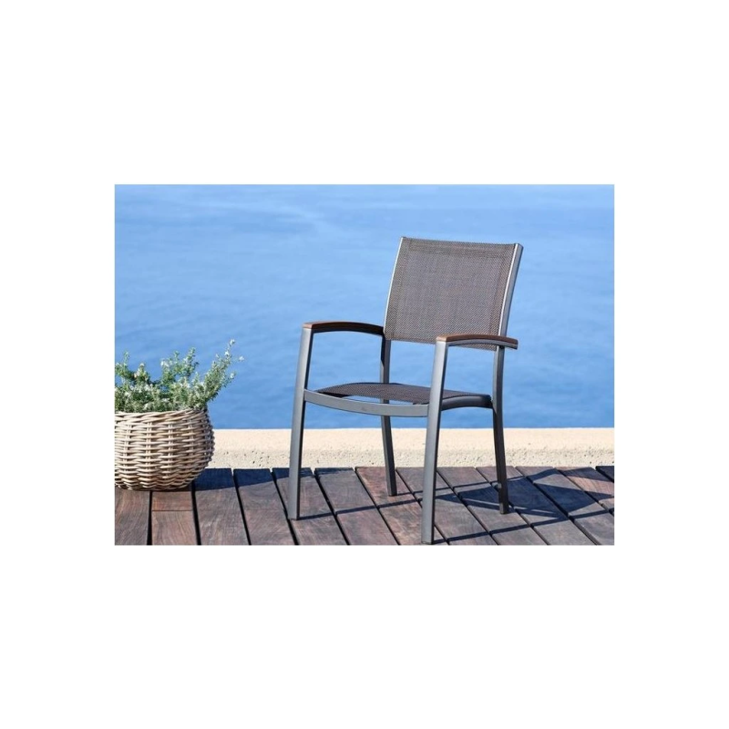Fauteuil de jardin marbella noir – MTF – aluminium – 3exn0037_1