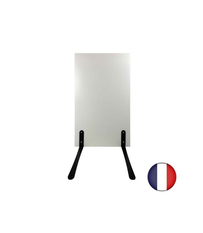 Stop trottoirs - interface plv - avec plaque pvc sur piétement métal noir effet ressorts - dimensions 106 x 60 cm_1