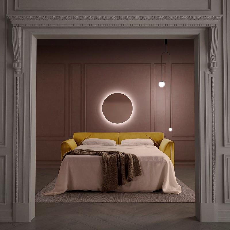 Canapé convertible SOOTH 140x190 cm - tissu personnalisable - design chic et contemporain_1