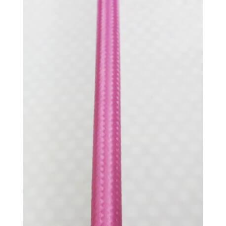 Fil électrique tissé rose vintage - Look rétro en tissu - Double câble 0,75mm - Vendu au mètre_1