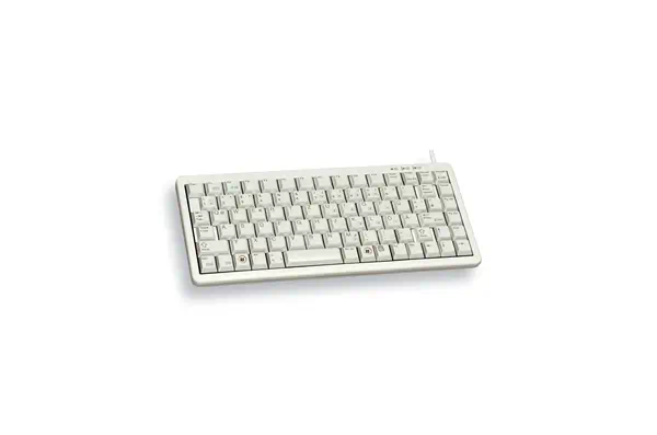 G84-4100 compact keyboard clavier filaire miniature, usb/ps2, gris clair, azerty - fr_1