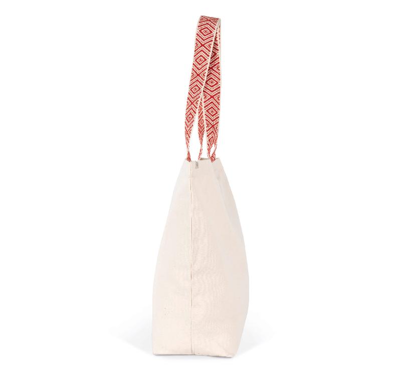 Grand sac shopping recyclé - Kimood - 67% coton recyclé - Poche zippée - Réf: KINS118_1