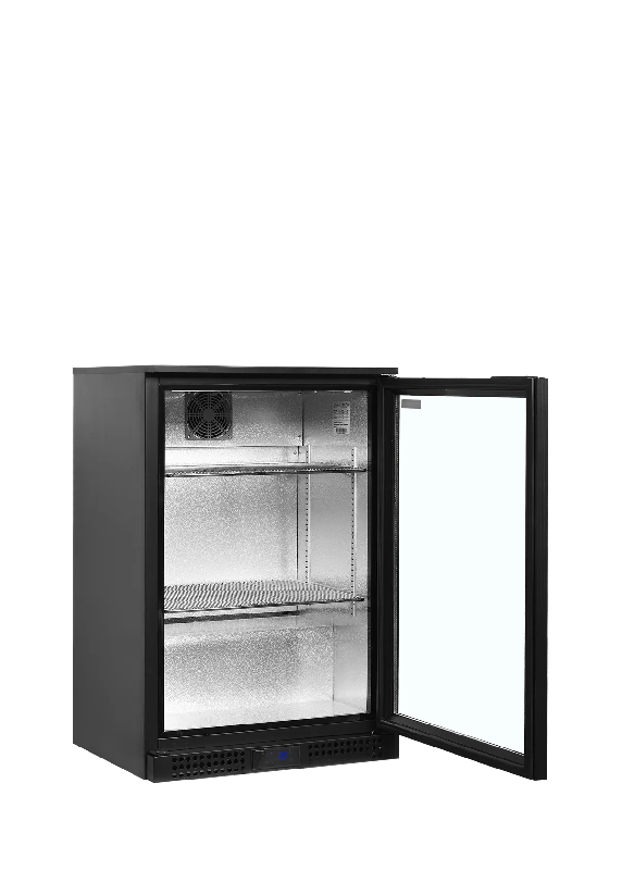 Arrière bar réfrigéré 1 porte BA11H noir TEFCOLD_1