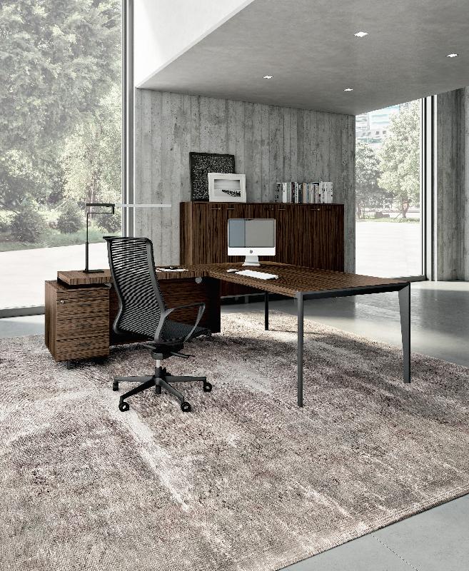 Bureau d'angle X9 finition ébénisterie- Officity - 172, Gauche, Orme gris_2