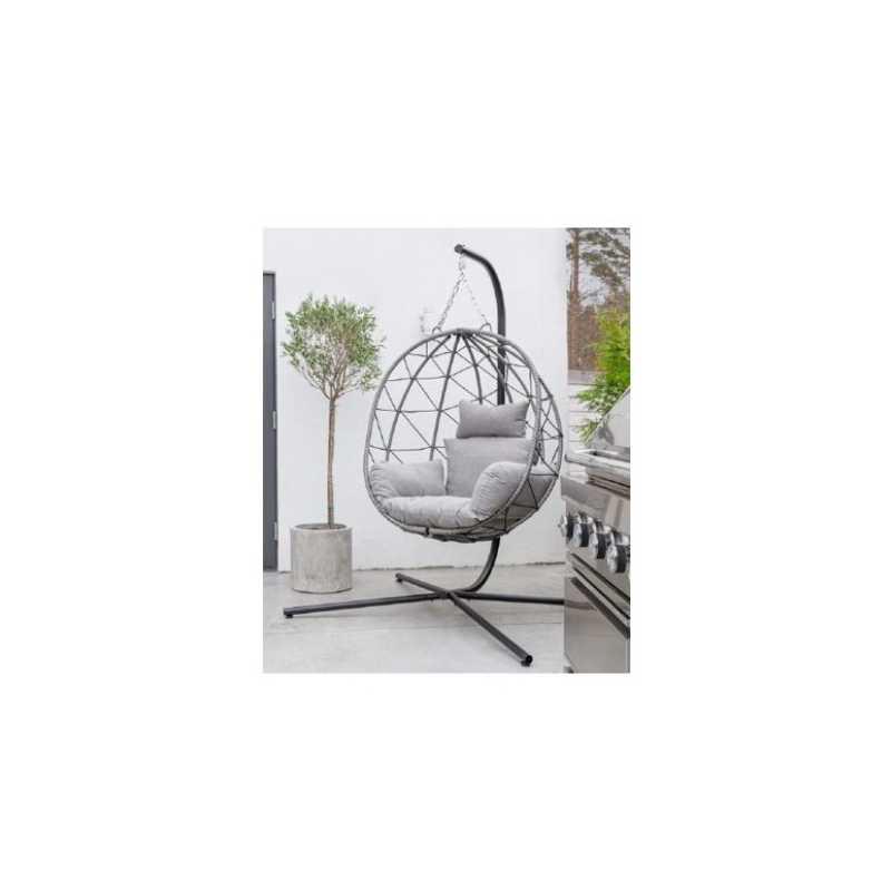 Chaise suspendue casablanca – MTF – acier/rotin noire – 3exn0059_1