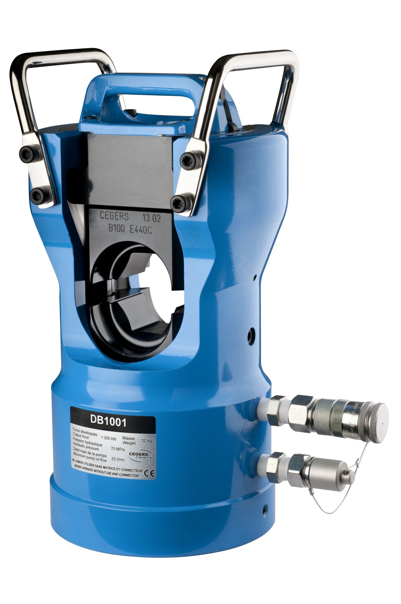 Presse hydraulique raccordable DB1000 - 1000 kN - Capacité jusqu'à 1000 mm² - Livrée en coffret bois_1