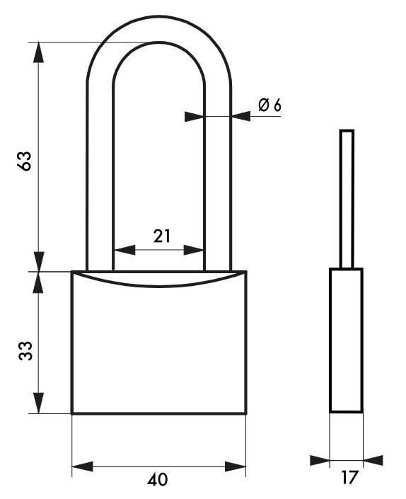 Cadenas à clé Thirard - Aluminium massif 40 mm - Anse 1/2 haute - Coque PVC noire_1