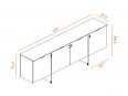 Meuble de service portes battantes ELYSIUM E.2 L242xH86 - Atra_1