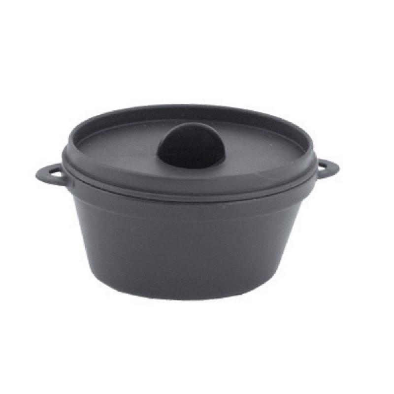 Mini cocotte noire micro-ondable avec couvercle 65cc 9,1x5,8x4,5cm - par 216_1