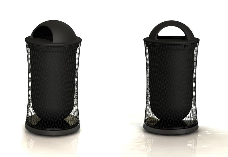 Parc Vue Litter - poubelle publique - landscape - ouverture supérieure et latérale 23