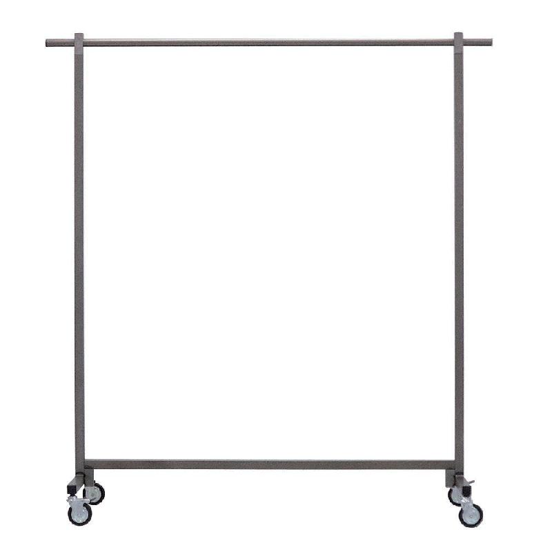 Portant droit droit L149cm + 2 rallonges 25cm - barre ronde - hauteur totale 155_1