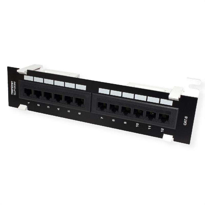 TRENDnet TC-P12C6V Tableau de connexion non blindé Cat6e à 12 ports et fixation murale_1