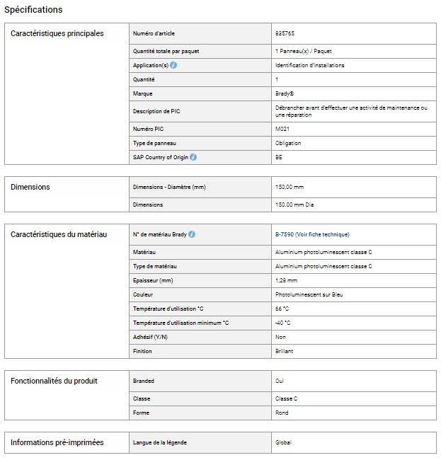 835765 - signalisations sécurité travail - brady - dimensions: 150.00 mm dia_1