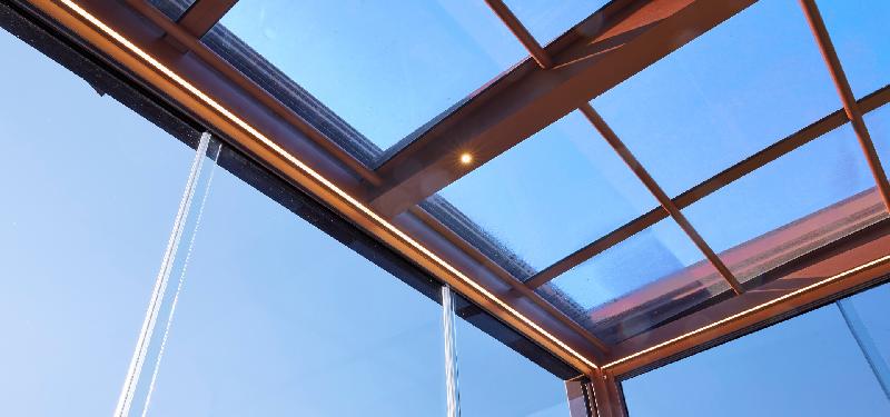 Allugarden - Pergola en aluminium design avec plaques en polycarbonate compact - personnalisable avec éclairage LED_1