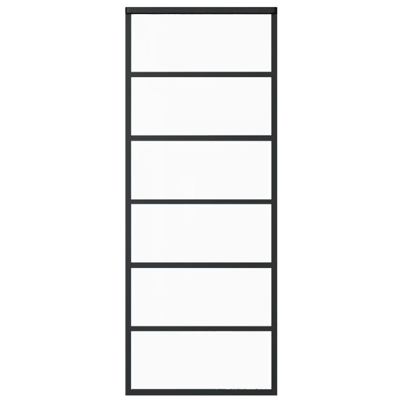 Vidaxl porte coulissante et quincaillerie verre esg/aluminium 76x205cm 3081951_1